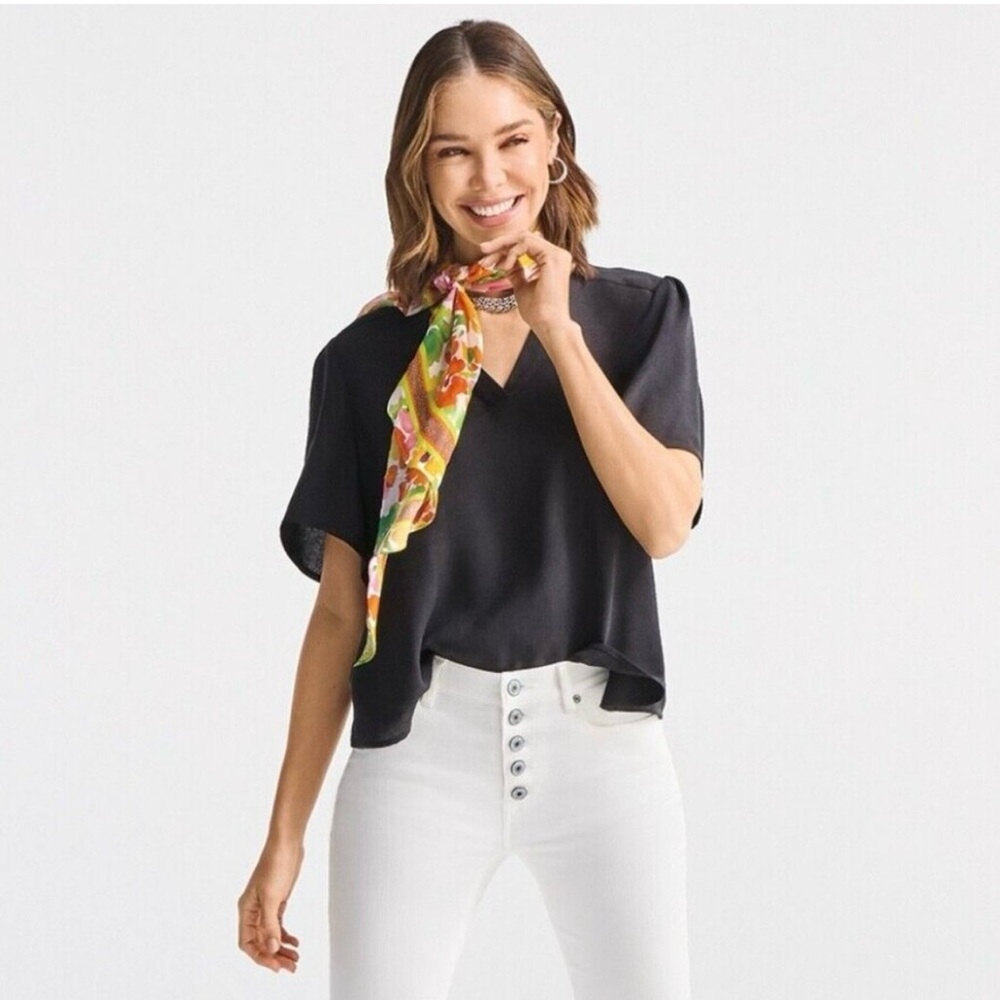 Cabi Essential Tee Black Spring 2023 EUC